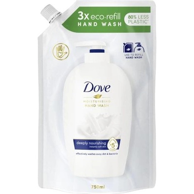 Dove Deeply Nourishing Original Hand Wash 750 ml течен сапун с хидратиращ крем Пълнител за жени
