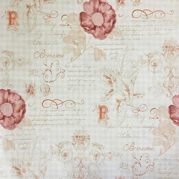 Image 1 of Rasch Тапет за стена нетъкан, флорално кремаво, червено Vintage Diary Rasch 255088