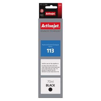 Compatible Мастило Activejet AE-113Bk (заместител за Epson 113 C13T06B140, Supreme, 70 ml, черно) (AE-113Bk)