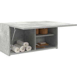 vidaXL Стенен шкаф за баня, бетонно сив, 60x25x30 см, инженерно дърво (860061)