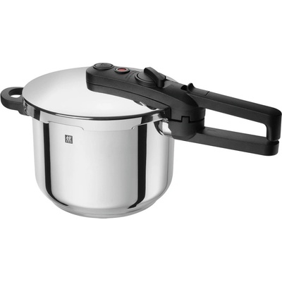 ZWILLING Тенджера под налягане Zwilling EcoQuick II 64243422, 4 л, 22 см, 2 настройки, Предпазен клапан, Неръждаема стомана 18/10, Индукция, Сребрист (64243422)
