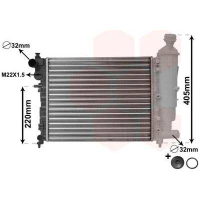 Chladič vody pro motor VAN WEZEL 09002115