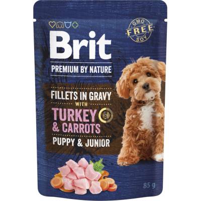 Brit Premium by Nature Fillets in Gravy Turkey & Carrots Puppy & Junior 85 g