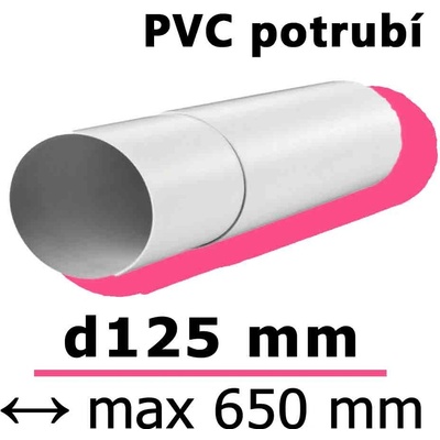 Mikawi Teleskopické okrúhle ventilačné potrubie 125 mm, x max 490 mm 59-3324