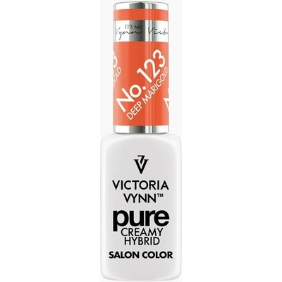 VICTORIA VYNN Hybridní gel lak PURE CREAMY HYBRID 123 Deep Marigold 8 ml
