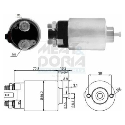 Elektromagnetický spínač, startér MEAT & DORIA 46156