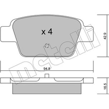 METELLI Sada brzdových platničiek kotúčovej brzdy 2203230
