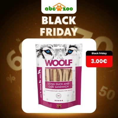 WOOLF soft duck and cod sandwich long 100 g