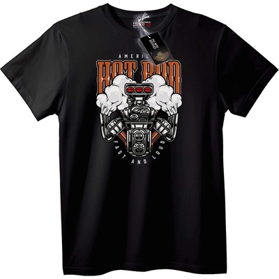 NOONEBRAND Тениска Hot Rod бързо и силно - 3XL, White