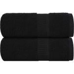 vidaXL Кърпи за пране FROGN 2 бр. Черни 30x30 см 360 г/м2 (136944)