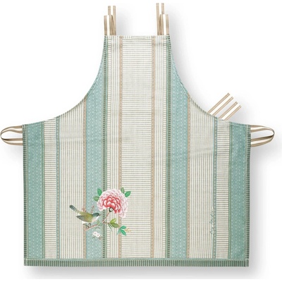 Pip Studio Blushing Birds Khaki zástěra 88x85 cm khaki