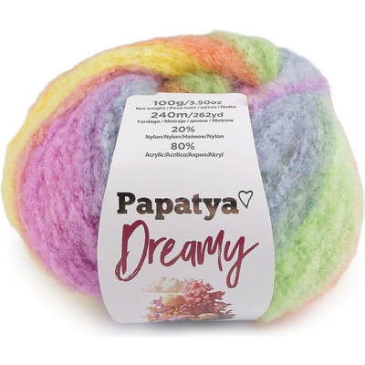 Pletací příze Papatya Dreamy 100 g, střední, 2 (05) multikolor