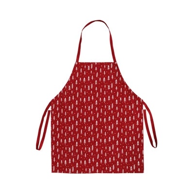 Autronic Vánoční kuchyňská zástěra červená