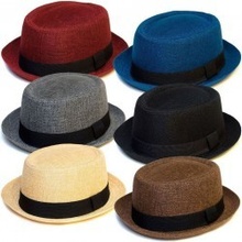 Pork Pie Hat Světle hnědá Gift3 300296