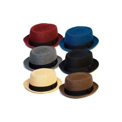 Pork Pie Hat Světle hnědá Gift3 300296 – Zboží Dáma