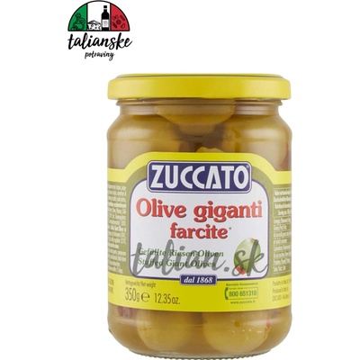 Zuccato Olivy zelené plnené paprikovou pastou 350 g
