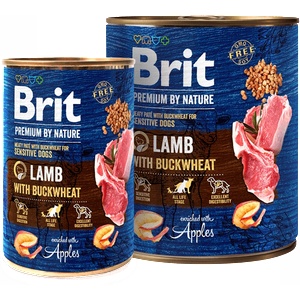 Brit Premium by Nature Lamb with Buckwheat - консервирана храна за кучета с агнешко и елда- 0.800 кг