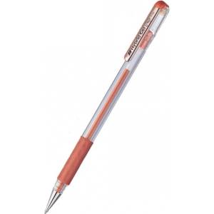 Pentel Ролер Pentel Hybrid METAL K118M Bronze, дебелина на писане 0.8mm, цвят на писане злато