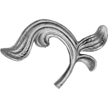PSG Ozdobný list pre kovaný plot, bránu, zábradlie a mreže 52.011, 130x150 x 4 mm, ľavý