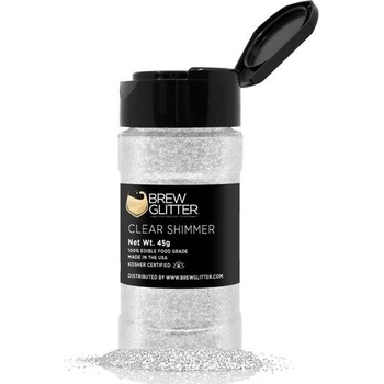 Brew Glitter Jedlé třpytky do nápojů průhledná Clear Shimmer 45 g