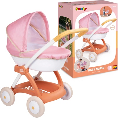 Smoby Hlboký s textilným poťahom Pram Soft Baby Nurse pre 42 cm