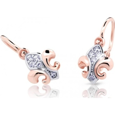 Cutie Diamonds slušivé dětské bicolor náušnice ze zlata s diamanty C2219-10-10-X-4-D