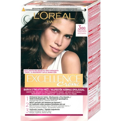 L'Oréal Excellence Creme Triple Protection 3 hnedá tmavá