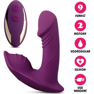 VšeNaSex.cz Bezdrátový vibrační motýlek Panty vibe fialový