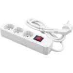MediaRange Разклонител MediaRange MRCS205, 3 гнезда, защита от децата, 1.4m, бял (MRCS205)