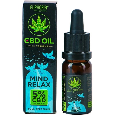 Euphoria CBD olej 5% s terpenmi 500 mg Mind Relax 10 ml