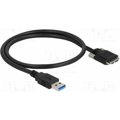 Delock 87798 USB A vidlice USB B micro vidlice zlacený 0,5m černý