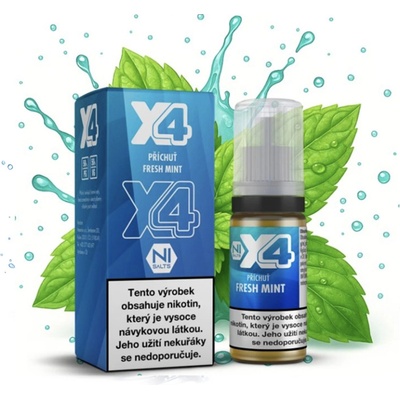 X4 Bar Juice Čerstvá máta 10 ml 10 mg