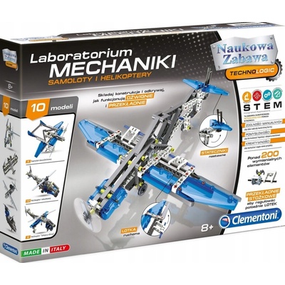 Clementoni Mechanické laboratórium Lietadlá a vrtuľníky 10 modelov 200 ks