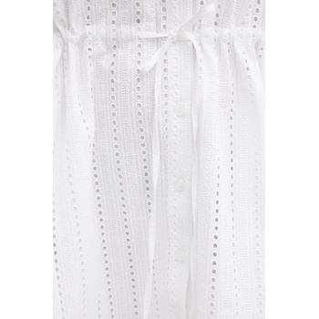 Samsøe Samsøe Памучна рокля Samsoe Samsoe SAMANAROLA в бяло къса със стандартна кройка F25200060 (F25200060)