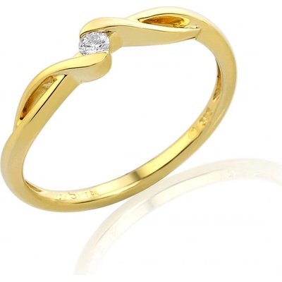 Gems něžný zásnubní prsten Brise žluté zlato s briliantem 3810698 0 51 99