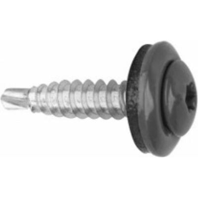 Klempířský šroub 4,8 x 60 mm do 2,5mm s podložkou, Torx 20 - dřevo + bit SWD – Barva: RAL 7016 – Sleviste.cz