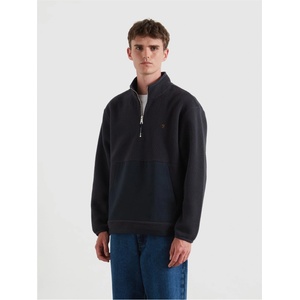 Farah Mens Mews 1/4 Zip Fleece - True Navy 412