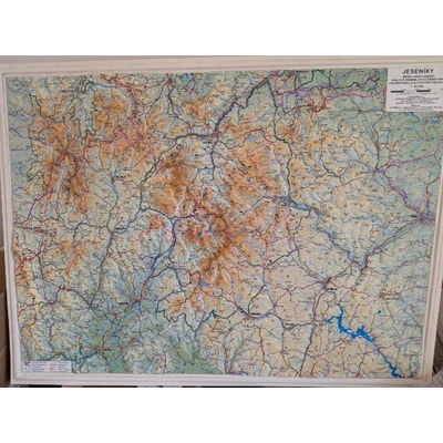 Kartografie HP nástěnná mapa Jeseníky 1:80 t. - reliéfní., 74x98 cm