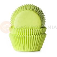 House of Marie Košíčky na cupcakelimetková barva HM1685 zelená průměr 5 cm 50 ks