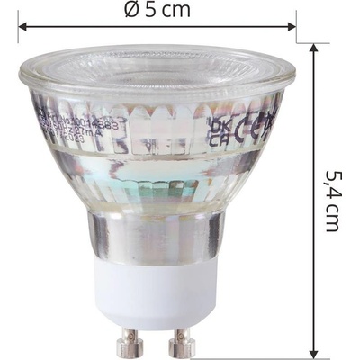Arcchio LED žárovka GU10 2,5W 2700K 450lm sada 10 ks ve skle