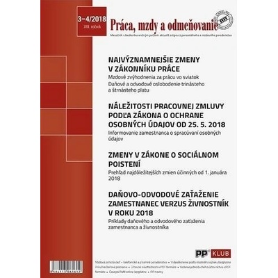 Práca, mzdy a odmeňovanie 3,4-2018