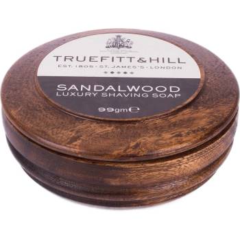 Truefitt & Hill Luxusné mydlo na holenie Truefitt & Hill v drevenej miske - Sandalwood (99 g)