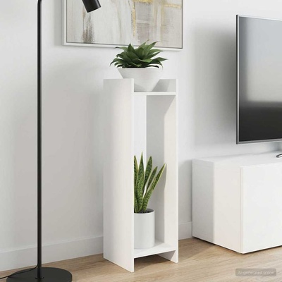 vidaXL Стойка за растения 2 бр. Бяло 30 x 30 x 100 см (899563)