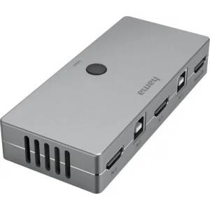 Hama KVM превключвател Hama Connect2Switch, 4-портов, USB, HDMI, Вкл. кабели (HAMA-200135) - cybertrade