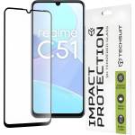 Techsuit защитно пълно покриващо стъкло 111D за Realme C51/Note 50 - Черен KP30904