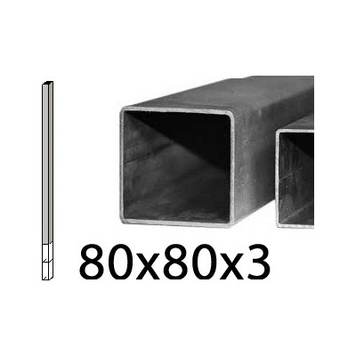 FE sloupek holý k přímému zabetonování, 80x80x3mm 2000 mm (SH-02-2)
