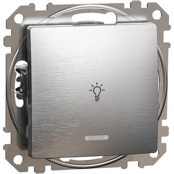 Schneider Electric SE Бутон с подсветка и символ "лампа" цвят Драскан алуминий Sedna /до изчерпване/ - SDD170132L (SDD170132L)