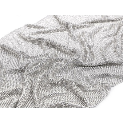 Štras v metráži zlatá, stříbrná 39x116 cm Varianta: 1 stříbrná, Balení: 1 ks 56638/143403/260528