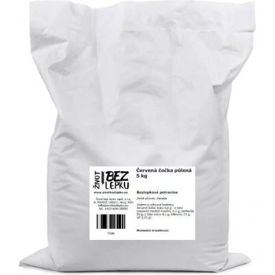 Život bez lepku Čočka červená půlená 5 kg