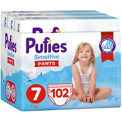 pufies Пелени гащи Pufies Pants Sensitive 7, 102 броя (22848)